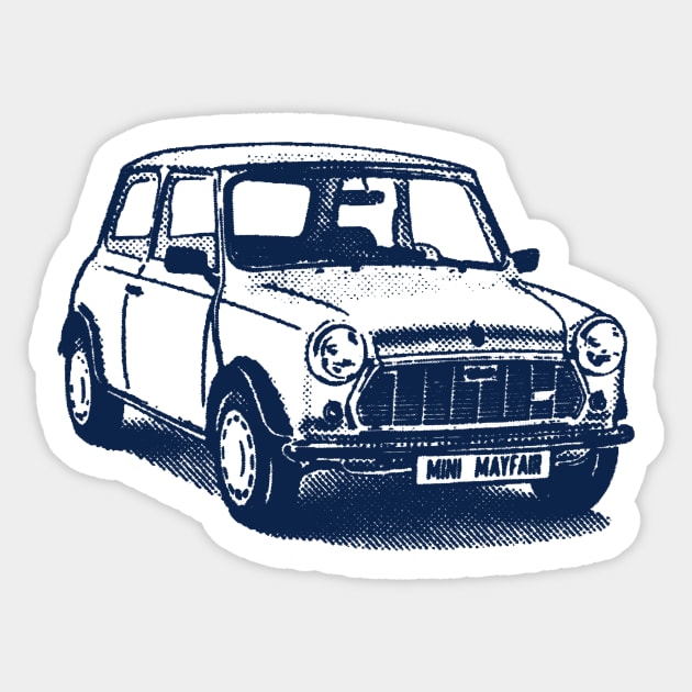 Vintage Mini Cooper Sticker by chris@christinearnold.com